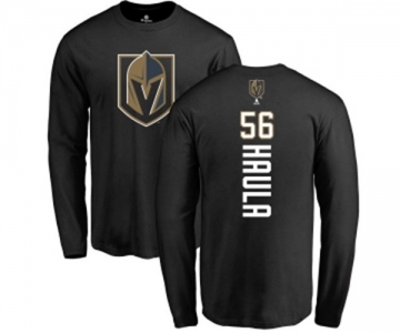 NHL Adidas Vegas Golden Knights #56 Erik Haula Black Backer Long Sleeve T-Shirt