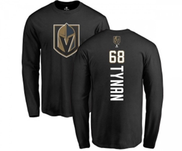 NHL Adidas Vegas Golden Knights #68 T.J. Tynan Black Backer Long Sleeve T-Shirt