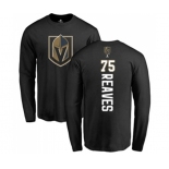 NHL Adidas Vegas Golden Knights #75 Ryan Reaves Black Backer Long Sleeve T-Shirt