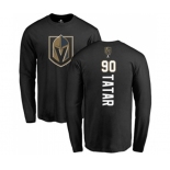 NHL Adidas Vegas Golden Knights #90 Tomas Tatar Black Backer Long Sleeve T-Shirt