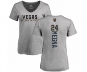 Hockey Women's Vegas Golden Knights #24 Jaycob Megna Gray Backer Slim Fit V-Neck T-Shirt