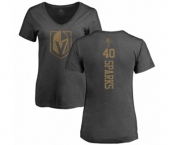 Hockey Women's Vegas Golden Knights #40 Garret Sparks Charcoal One Color Backer T-Shirt