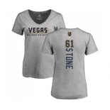 Hockey Women's Vegas Golden Knights #61 Mark Stone Gray Backer Slim Fit V-Neck T-Shirt