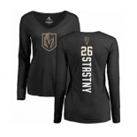 NHL Women Adidas Vegas Golden Knights #26 Paul Stastny Black Backer Slim Fit Long Sleeve T-Shirt