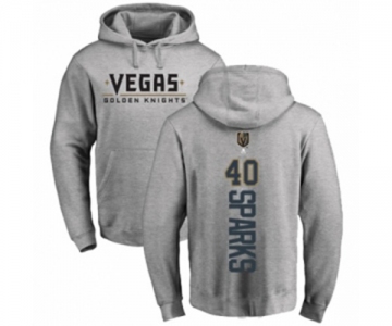 Hockey Vegas Golden Knights #40 Garret Sparks Gray Backer Pullover Hoodie