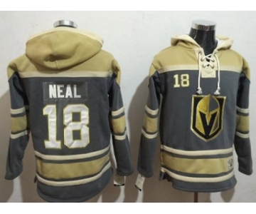 Men Vegas Golden Knights #18 James Neal Grey Sawyer Hooded NHL Sweatshirt