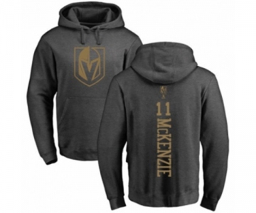 NHL Adidas Vegas Golden Knights #11 Curtis McKenzie Charcoal One Color Backer Pullover Hoodie