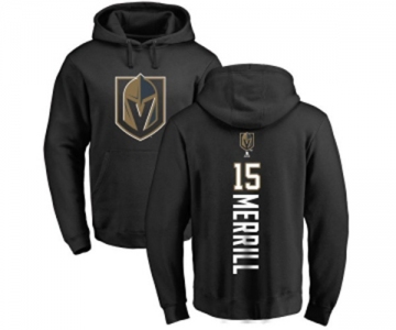 NHL Adidas Vegas Golden Knights #15 Jon Merrill Black Backer Pullover Hoodie