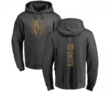 NHL Adidas Vegas Golden Knights #19 Reilly Smith Charcoal One Color Backer Pullover Hoodie