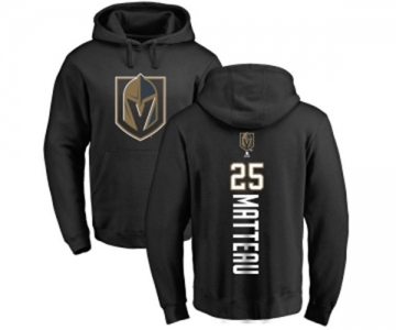 NHL Adidas Vegas Golden Knights #25 Stefan Matteau Black Backer Pullover Hoodie