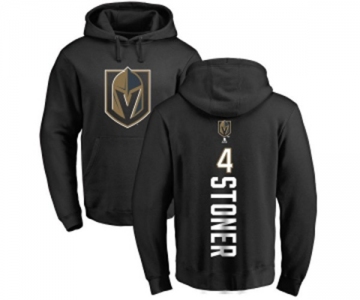 NHL Adidas Vegas Golden Knights #4 Clayton Stoner Black Backer Pullover Hoodie