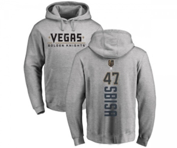 NHL Adidas Vegas Golden Knights #47 Luca Sbisa Gray Backer Pullover Hoodie