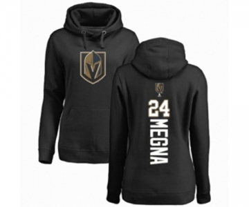 Hockey Women's Vegas Golden Knights #24 Jaycob Megna Black Backer Pullover Hoodie