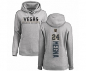 Hockey Women's Vegas Golden Knights #24 Jaycob Megna Gray Backer Pullover Hoodie