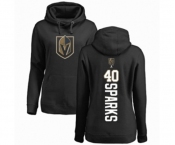 Hockey Women's Vegas Golden Knights #40 Garret Sparks Black Backer Pullover Hoodie