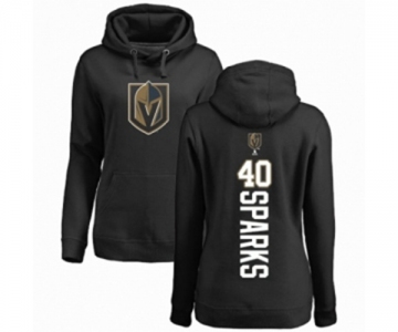 Hockey Women's Vegas Golden Knights #40 Garret Sparks Black Backer Pullover Hoodie