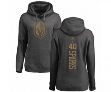 Hockey Women's Vegas Golden Knights #40 Garret Sparks Charcoal One Color Backer Pullover Hoodie