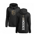 NHL Women Adidas Vegas Golden Knights #11 Curtis McKenzie Black Backer Pullover Hoodie