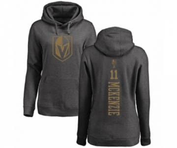 NHL Women Adidas Vegas Golden Knights #11 Curtis McKenzie Charcoal One Color Backer Pullover Hoodie