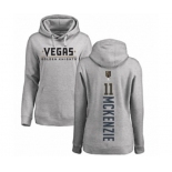 NHL Women Adidas Vegas Golden Knights #11 Curtis McKenzie Gray Backer Pullover Hoodie