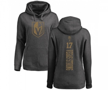 NHL Women Adidas Vegas Golden Knights #17 Vegas Strong Charcoal One Color Backer Pullover Hoodie