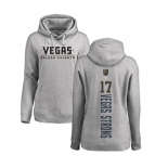 NHL Women Adidas Vegas Golden Knights #17 Vegas Strong Gray Backer Pullover Hoodie