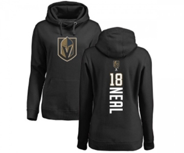 NHL Women Adidas Vegas Golden Knights #18 James Neal Black Backer Pullover Hoodie