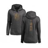 NHL Women Adidas Vegas Golden Knights #18 James Neal Charcoal One Color Backer Pullover Hoodie