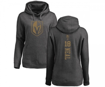 NHL Women Adidas Vegas Golden Knights #18 James Neal Charcoal One Color Backer Pullover Hoodie