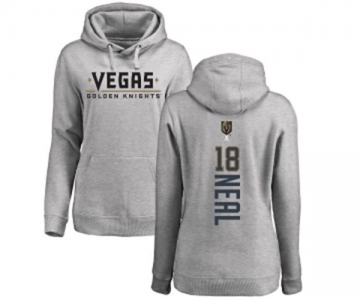 NHL Women Adidas Vegas Golden Knights #18 James Neal Gray Backer Pullover Hoodie