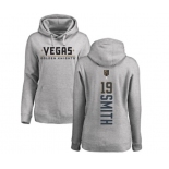 NHL Women Adidas Vegas Golden Knights #19 Reilly Smith Gray Backer Pullover Hoodie