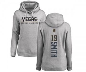 NHL Women Adidas Vegas Golden Knights #19 Reilly Smith Gray Backer Pullover Hoodie