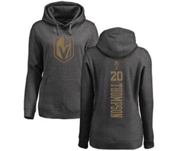 NHL Women Adidas Vegas Golden Knights #20 Paul Thompson Charcoal One Color Backer Pullover Hoodie