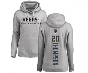 NHL Women Adidas Vegas Golden Knights #20 Paul Thompson Gray Backer Pullover Hoodie