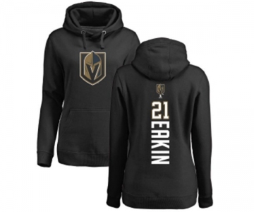 NHL Women Adidas Vegas Golden Knights #21 Cody Eakin Black Backer Pullover Hoodie