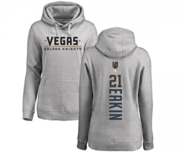 NHL Women Adidas Vegas Golden Knights #21 Cody Eakin Gray Backer Pullover Hoodie