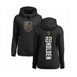 NHL Women Adidas Vegas Golden Knights #22 Nick Holden Black Backer Pullover Hoodie