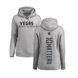 NHL Women Adidas Vegas Golden Knights #25 Stefan Matteau Gray Backer Pullover Hoodie