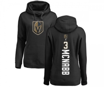 NHL Women Adidas Vegas Golden Knights #3 Brayden McNabb Black Backer Pullover Hoodie