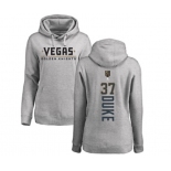 NHL Women Adidas Vegas Golden Knights #37 Reid Duke Gray Backer Pullover Hoodie