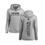 NHL Women Adidas Vegas Golden Knights #45 Jake Bischoff Gray Backer Pullover Hoodie