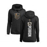 NHL Women Adidas Vegas Golden Knights #57 David Perron Black Backer Pullover Hoodie