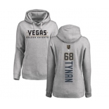 NHL Women Adidas Vegas Golden Knights #68 T.J. Tynan Gray Backer Pullover Hoodie