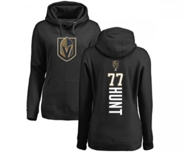 NHL Women Adidas Vegas Golden Knights #77 Brad Hunt Black Backer Pullover Hoodie