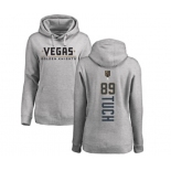 NHL Women Adidas Vegas Golden Knights #89 Alex Tuch Gray Backer Pullover Hoodie