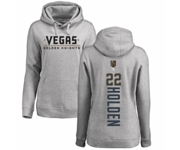 NHL Women's Adidas Vegas Golden Knights #22 Nick Holden Gray Backer Pullover Hoodie