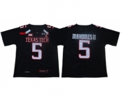 Red Raiders #5 Patrick Mahomes Black Limited Stitched College Jersey