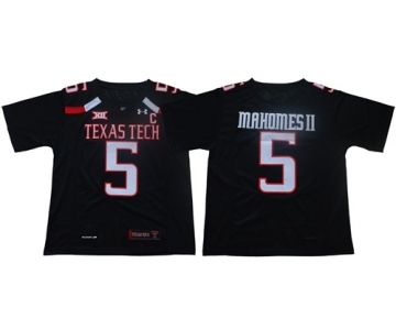 Red Raiders #5 Patrick Mahomes Black Limited Stitched College Jersey