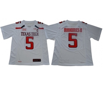 Red Raiders #5 Patrick Mahomes White Limited Stitched College Jersey