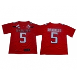 Texas Tech Red Raiders 5 Patrick Mahomes Red With C Patch College Football Jersey